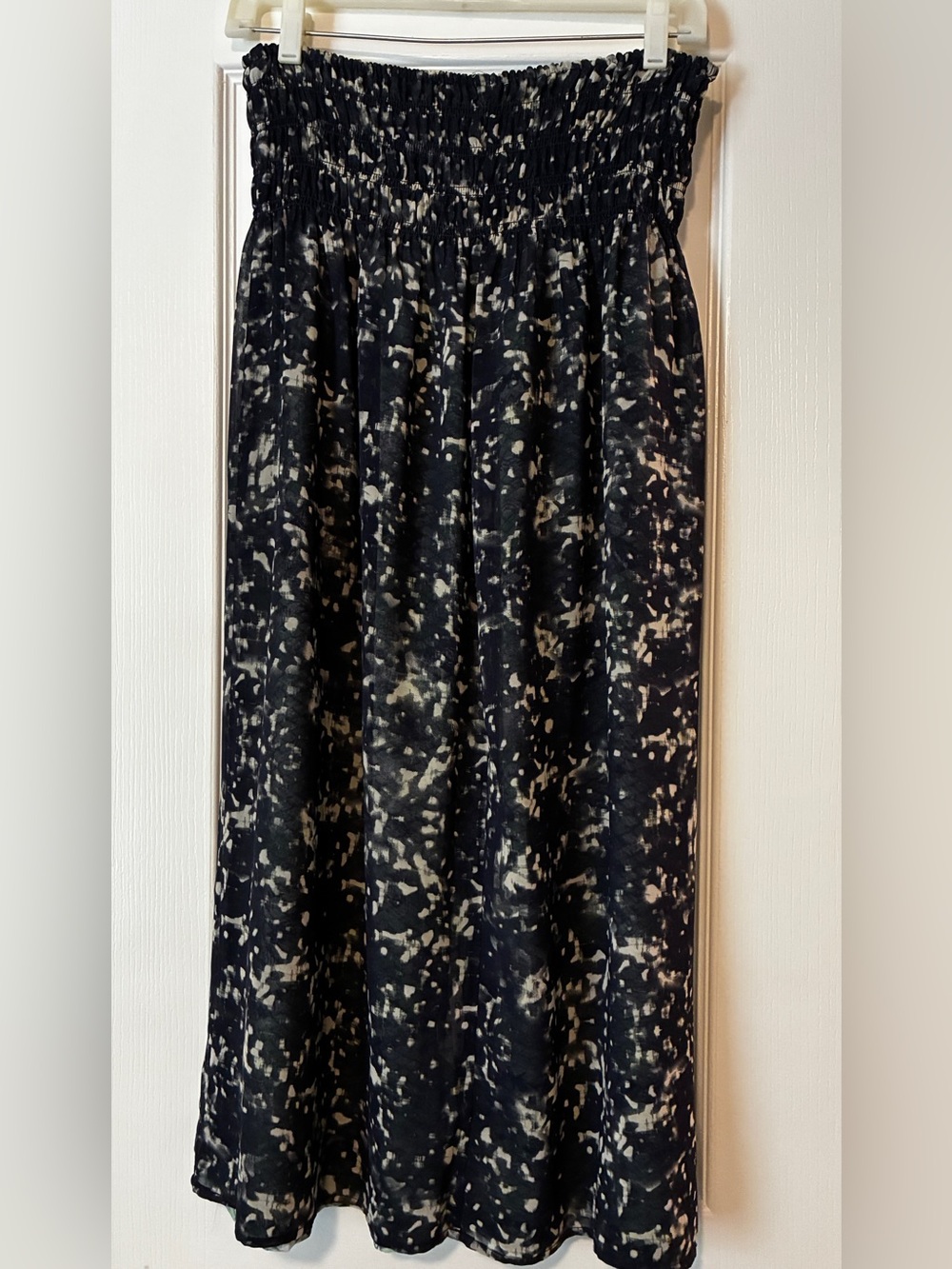Reversible Strapless smocked Printed Mini Dress